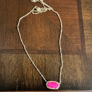 Kendra Scott pink opal necklace